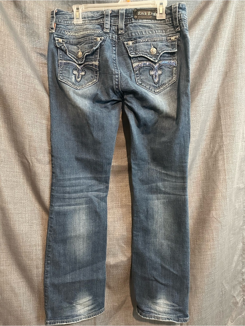 Rock Revival Women's Blue Embroidered Boot Cut Jeans